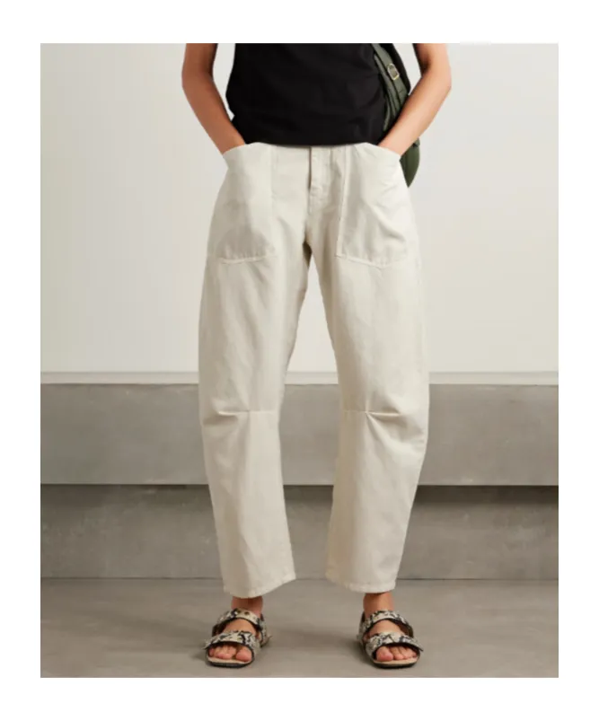 Shon Cotton And Linen-Blend Twill Tapered Pants