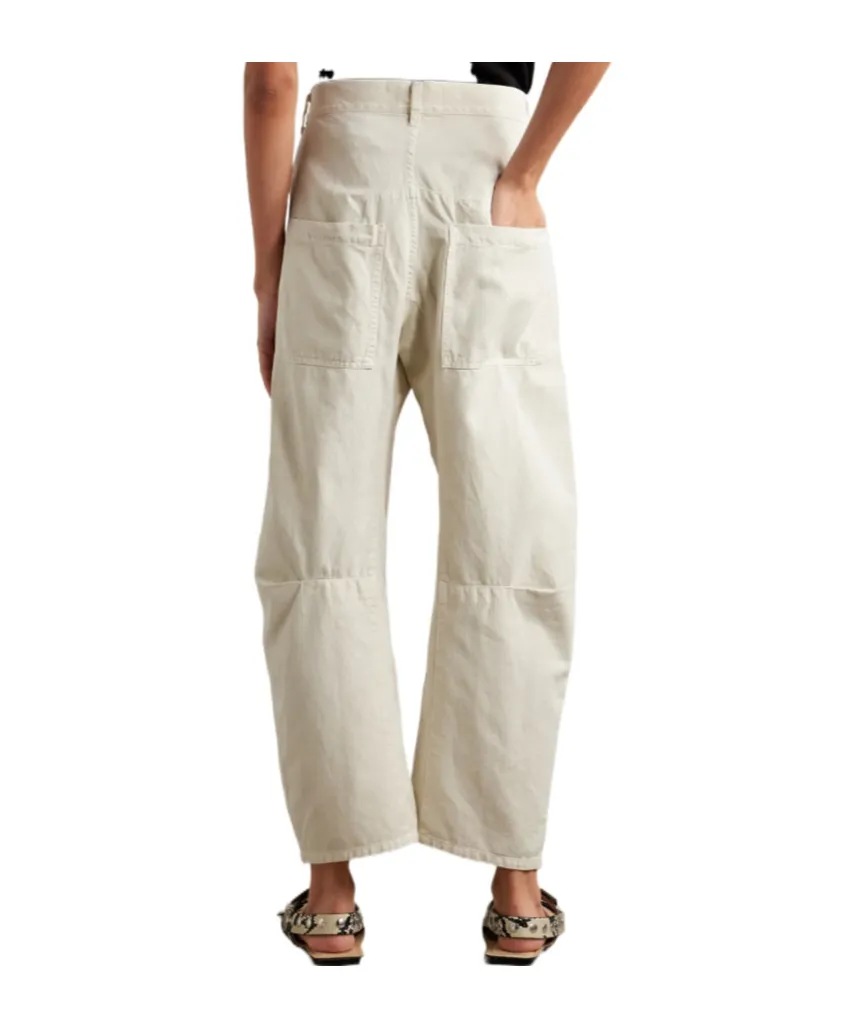 Shon Cotton And Linen-Blend Twill Tapered Pants