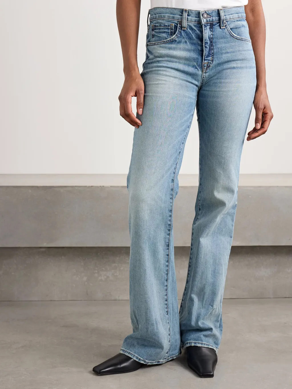 Celia High Waist Denim Trousers