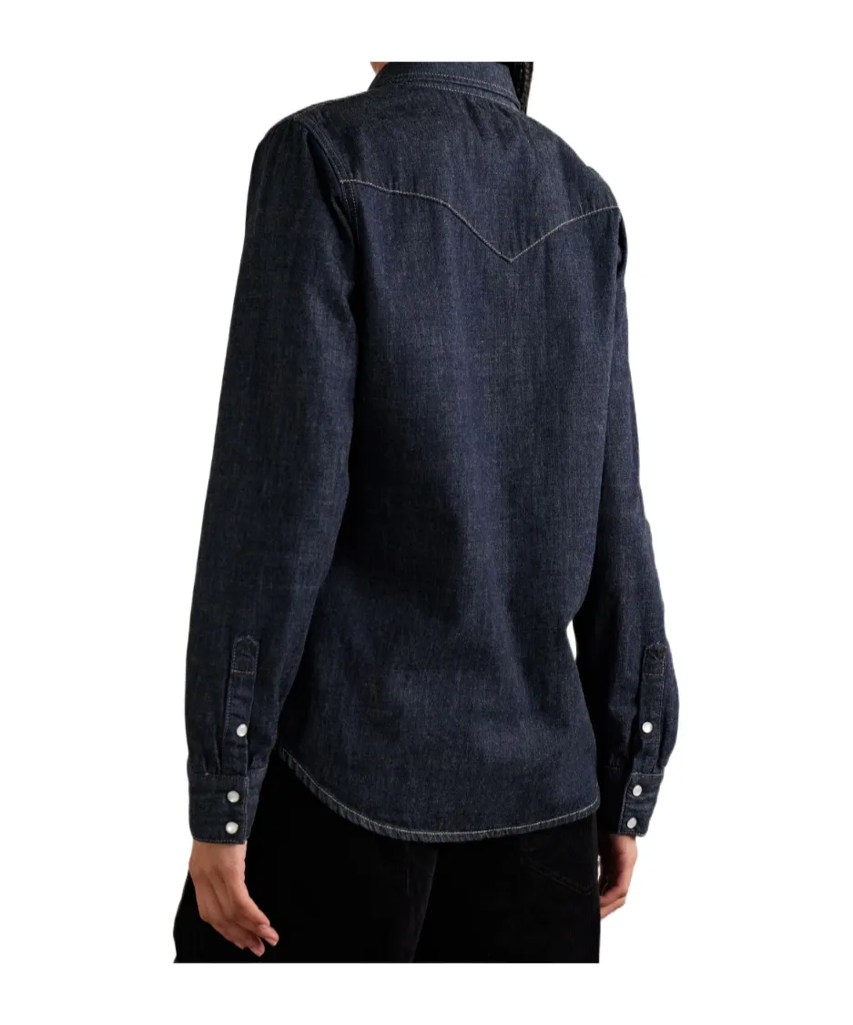 Long-Sleeved Denim Shirt