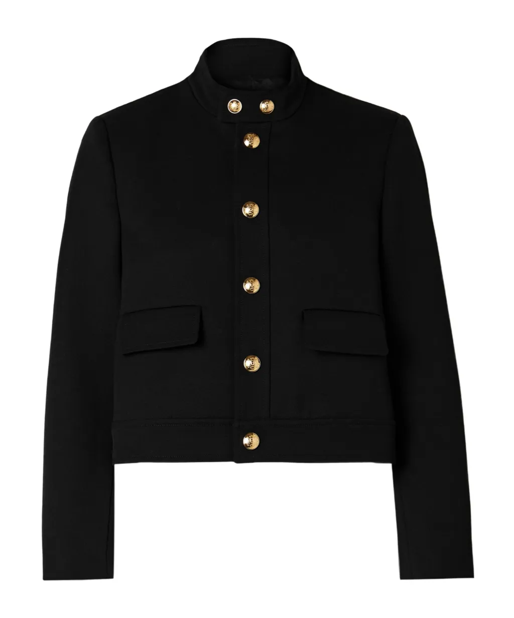 Hadley Cropped Wool-Twill Jacket