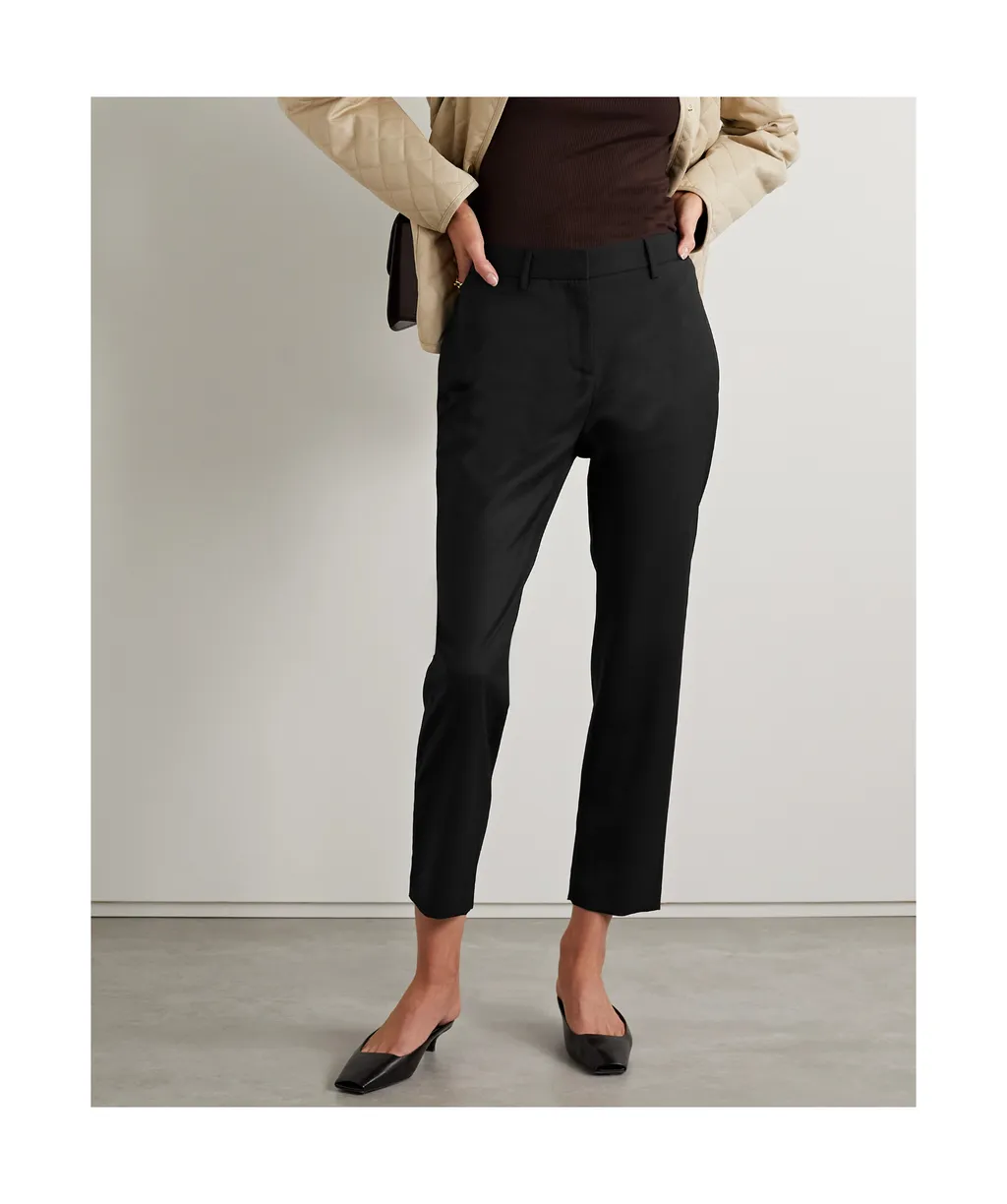 Tel Aviv Wool-Blend Twill Straight-Leg Pants
