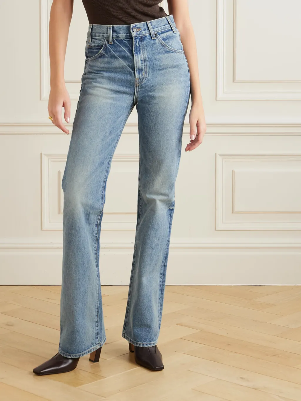 Flared-Cut Leg Jeans