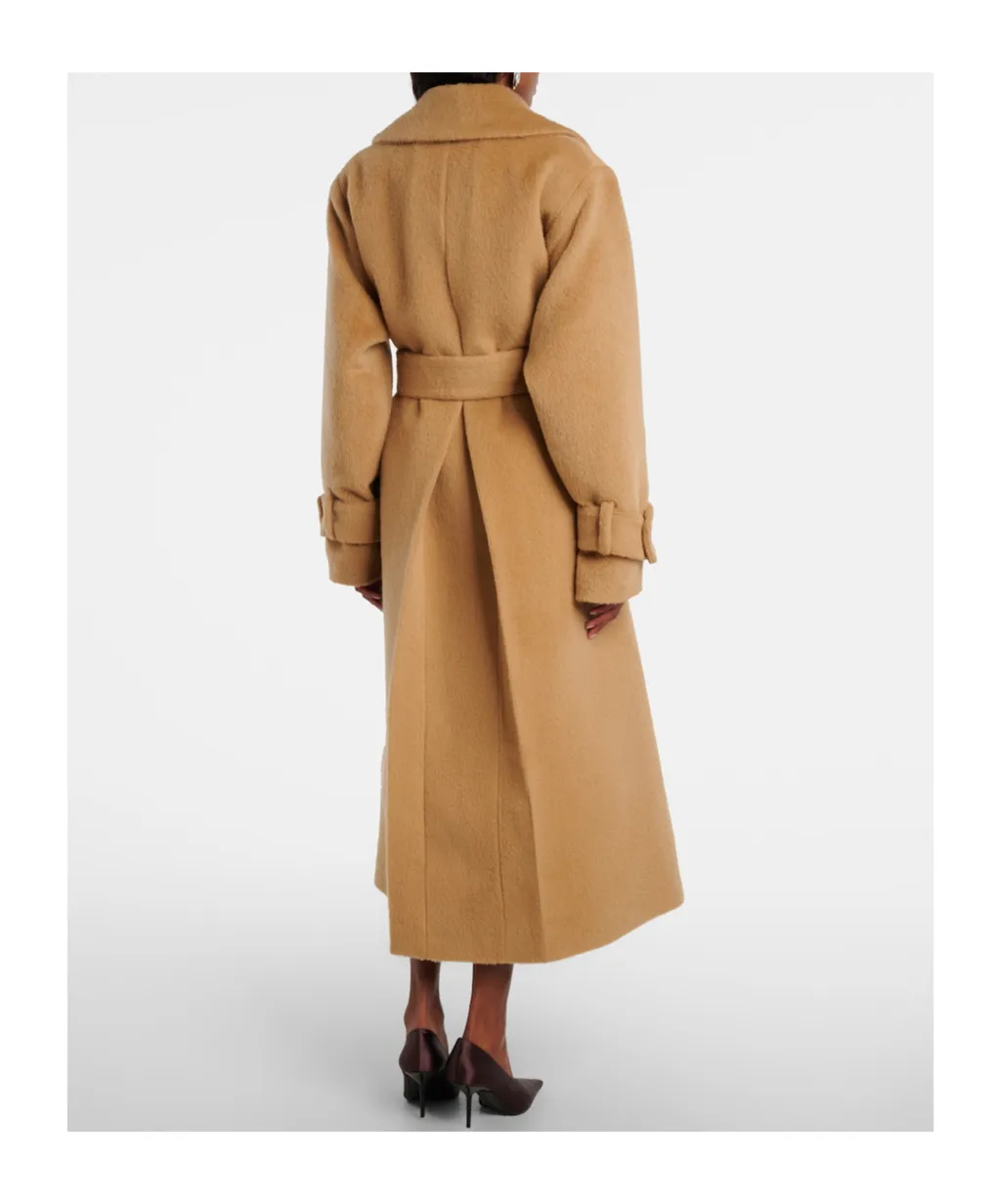 Belted Alpaca And Wool Wrap Coat