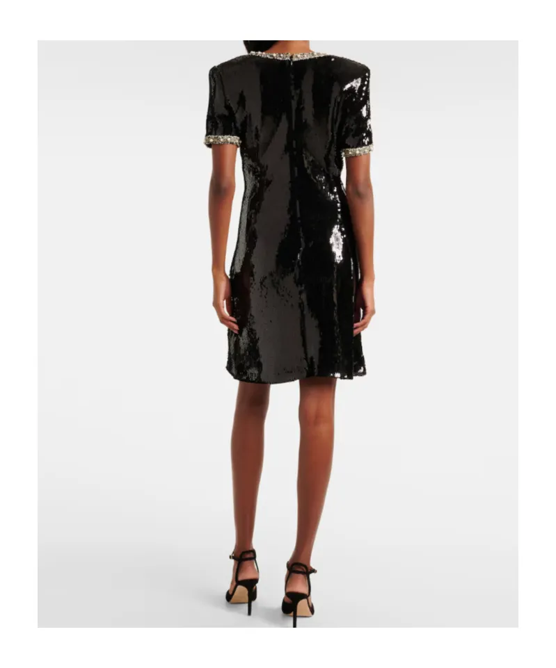 Embellished Sequined Minidress