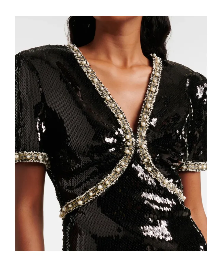 Embellished Sequined Minidress