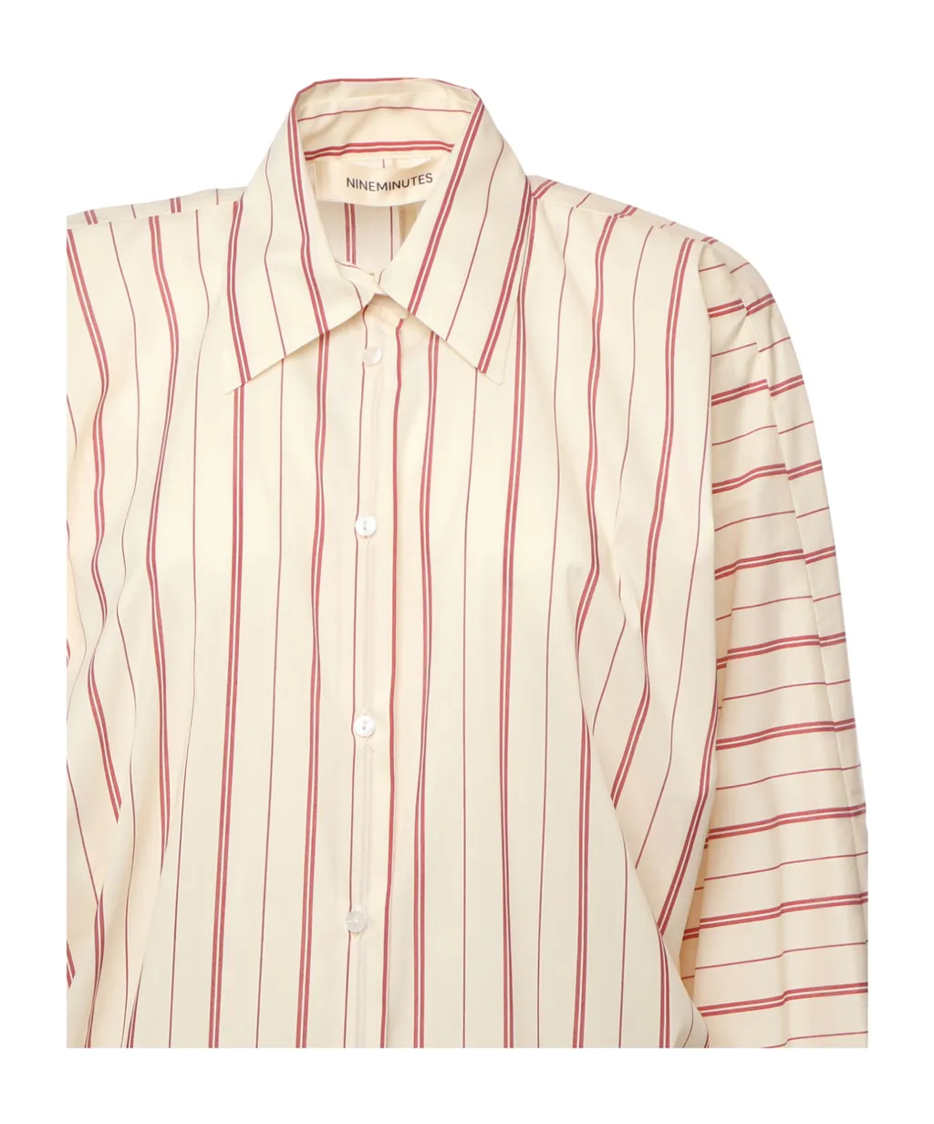 Nineminutes Striped Button-Up Shirt