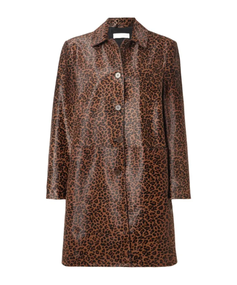 Leopard-Print Coat