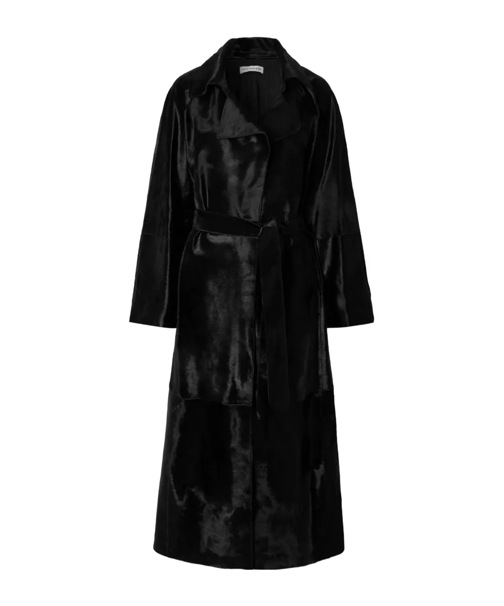Althea Belted Cow Hair Coat