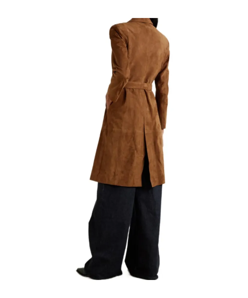 Vesper Belted Suede Coat