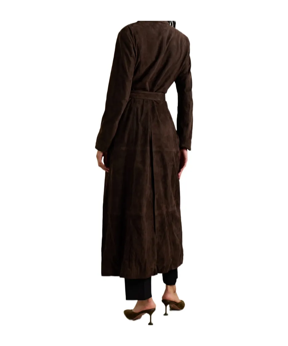 Vesper Belted Suede Coat