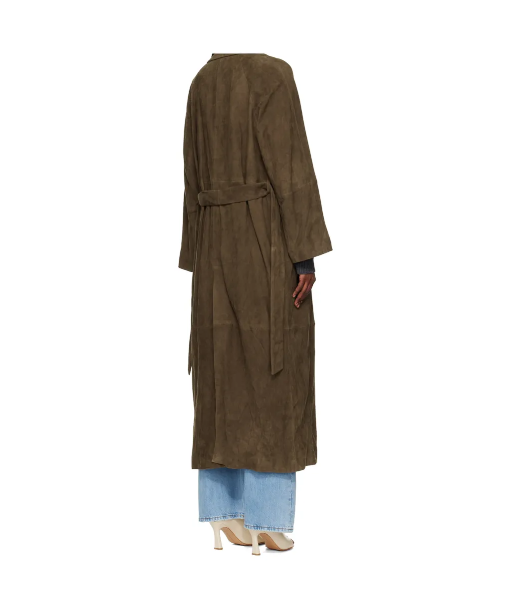 Althea Belted Suede Coat
