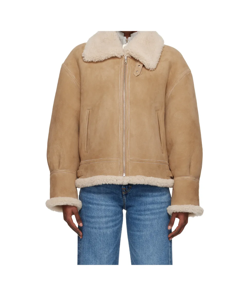 Portia Modern Shearling Aviator Jacket