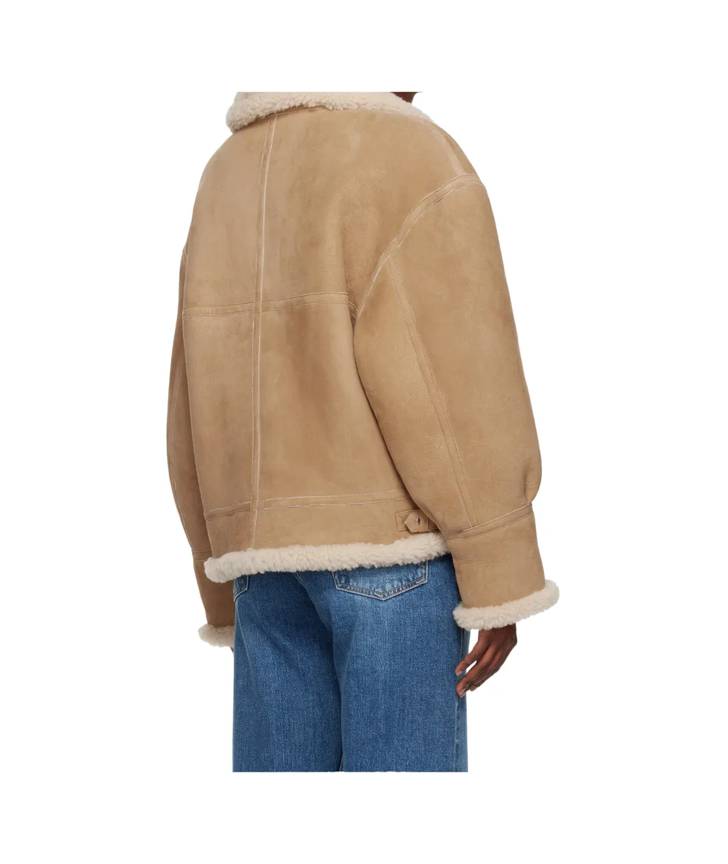 Portia Modern Shearling Aviator Jacket