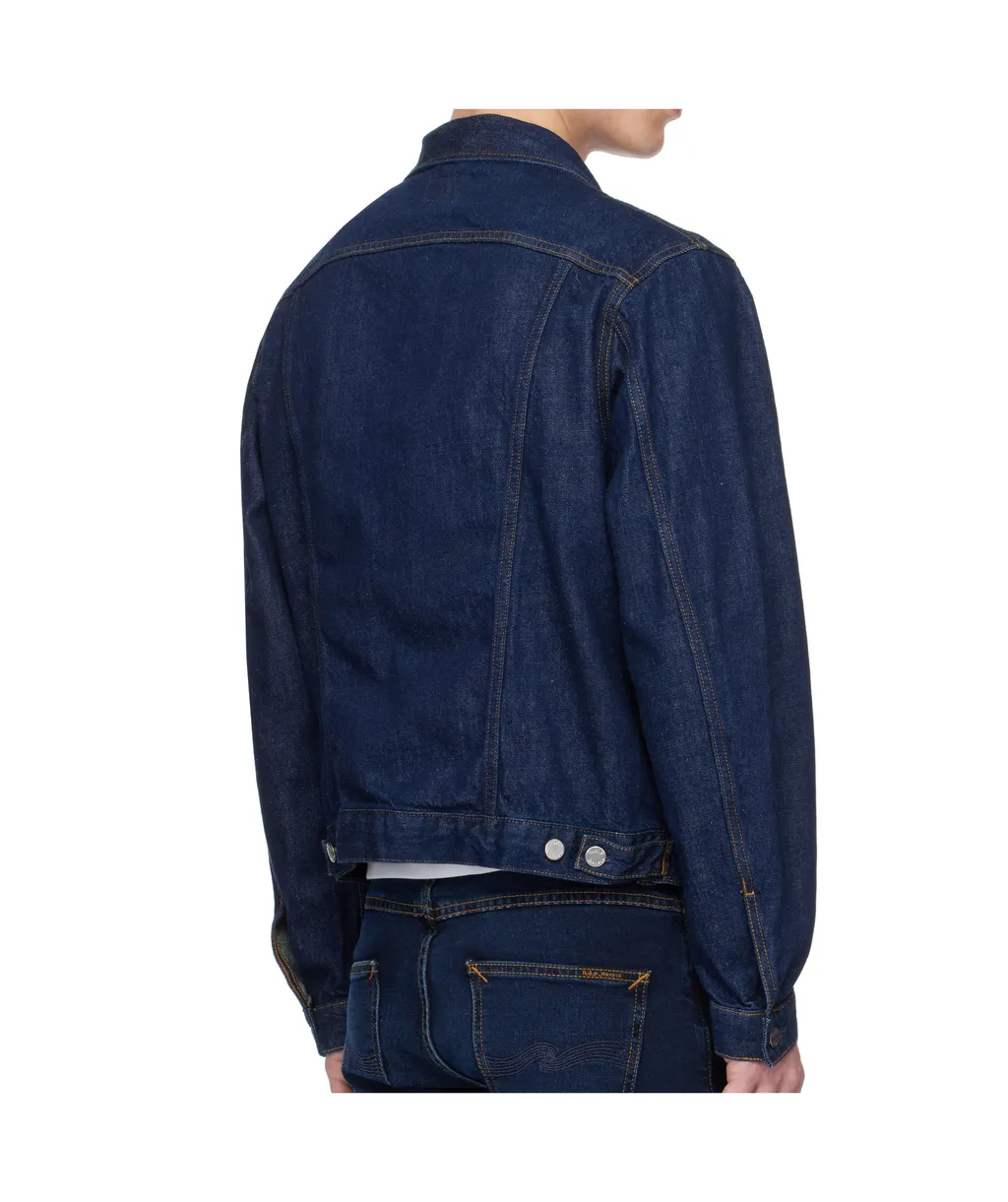 Lapel Long-Sleeved Denim Jacket