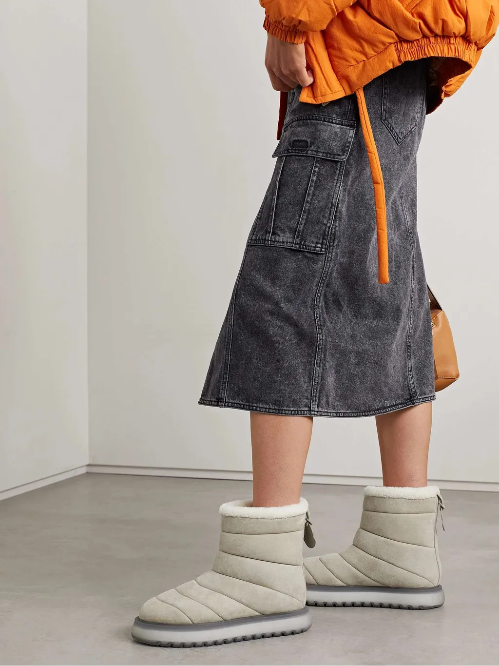 Hermosa Shearling-Lined Suede Ankle Boots