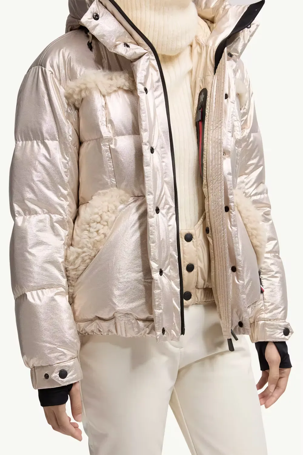 Mondim Metallic Hooded Down Ski Jacket