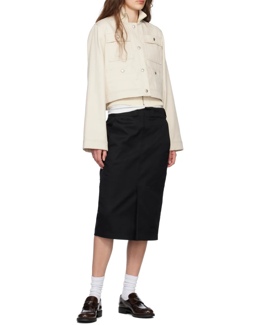 Crewneck Cropped Blend Jacket