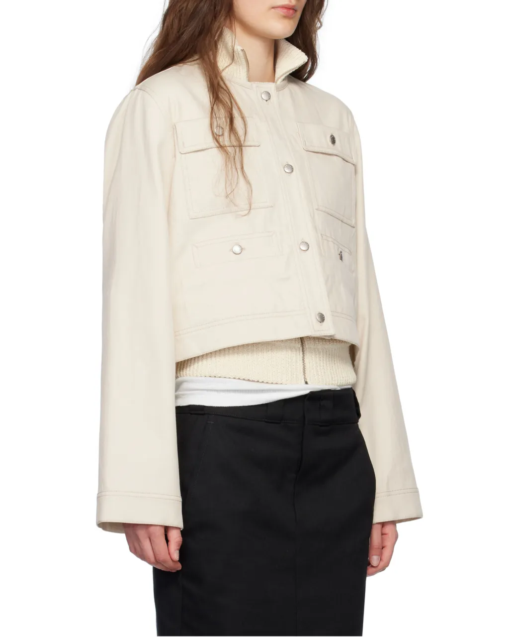 Crewneck Cropped Blend Jacket