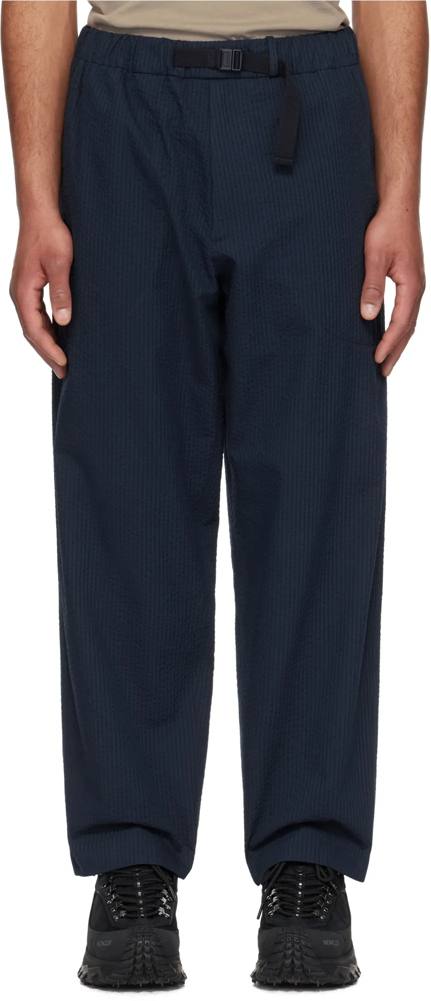 Belted Seersucker Pants