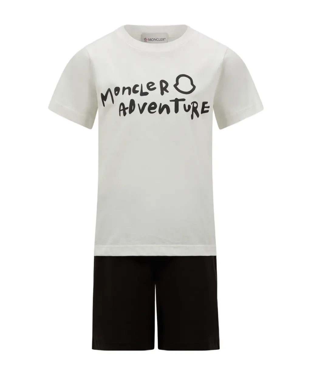 Handwritten Printed Logo Cotton Jersey Set