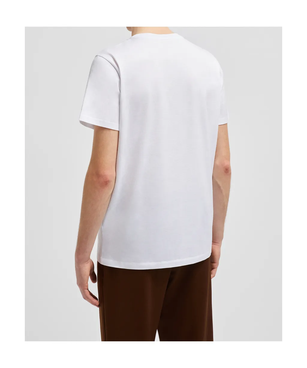 Double Logo Patch Crewneck T-Shirt
