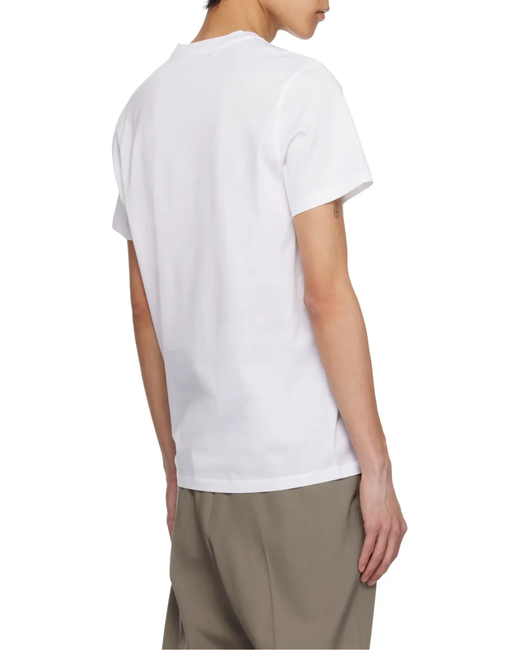 Double Logo Patch Crewneck T-Shirt