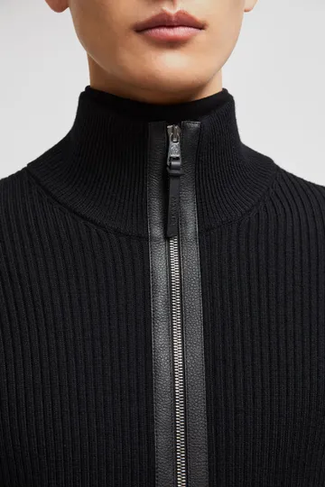 Wool Zip-Up Cardigan