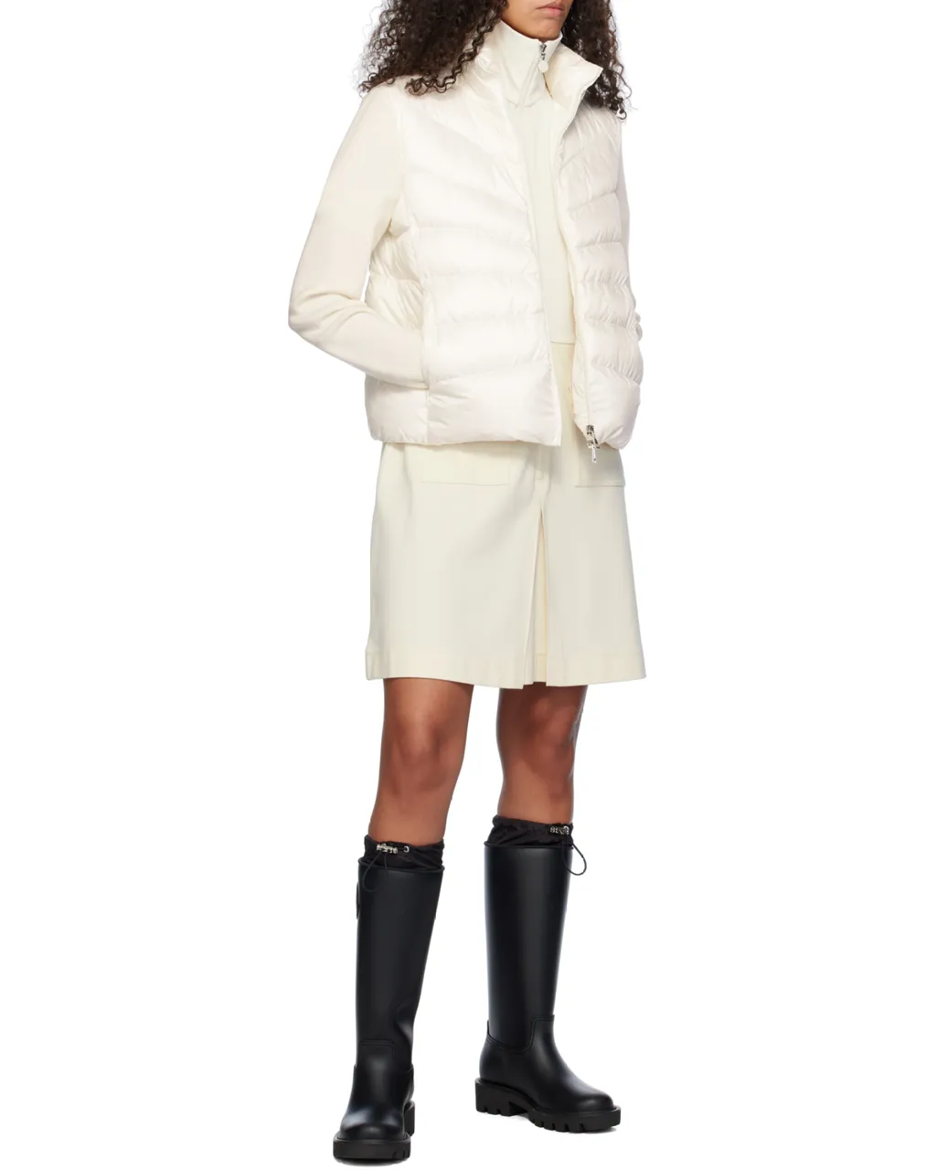 Panelled Zip-Up Padded Jacket