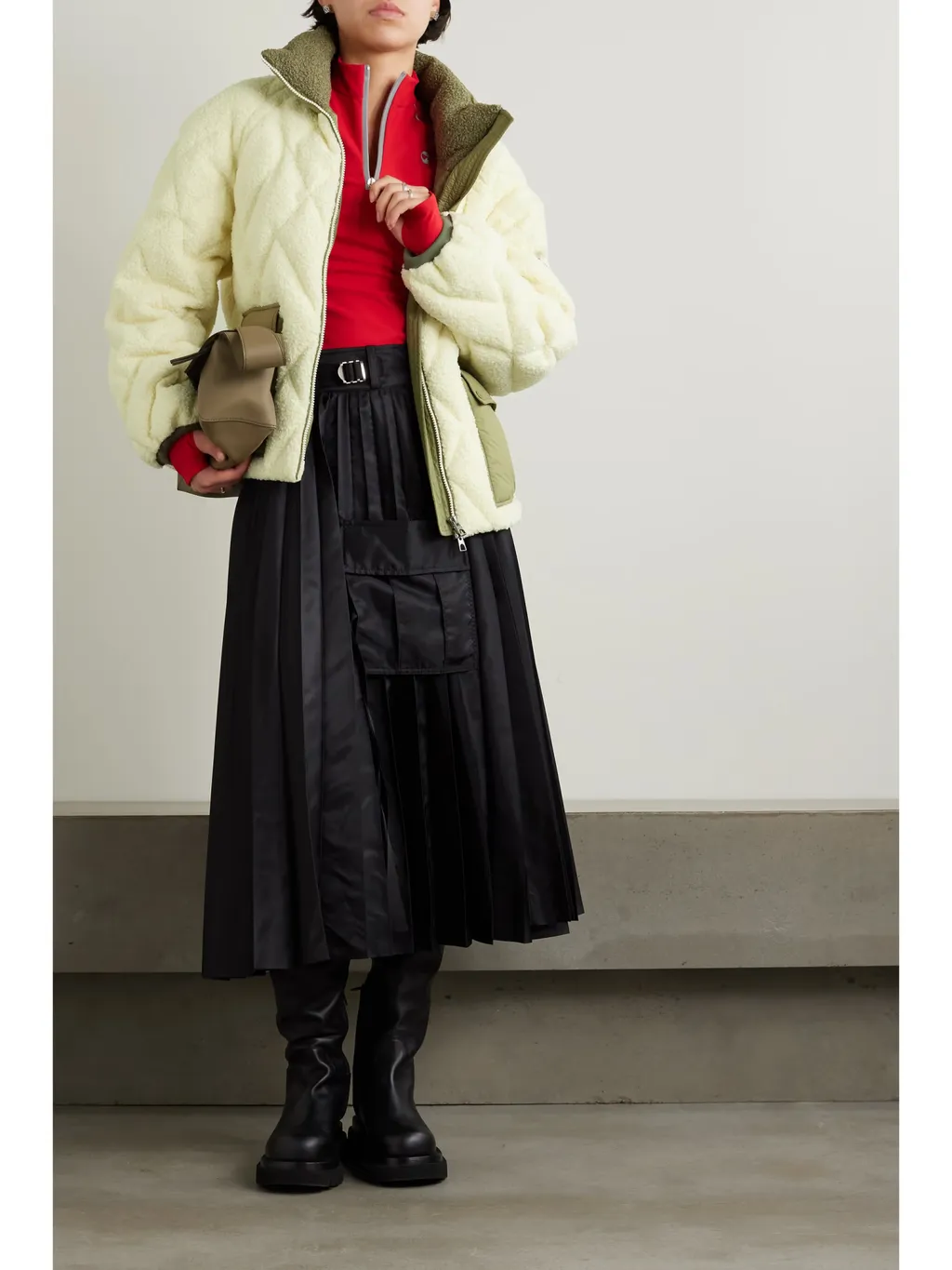 Jonquille Fleece Quilted Down Jacket