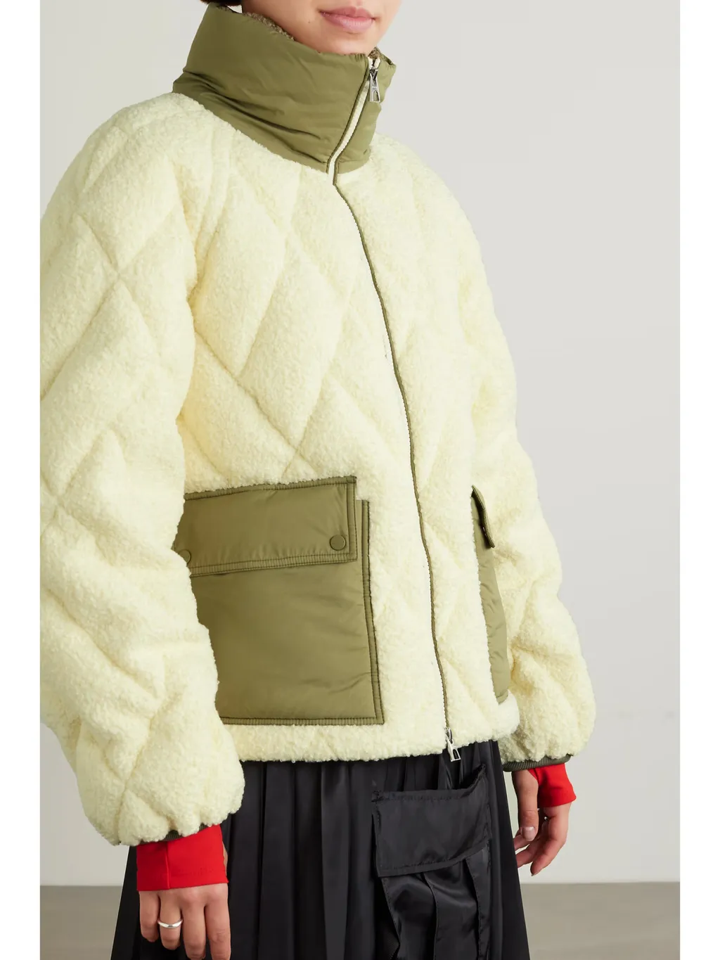 Jonquille Fleece Quilted Down Jacket
