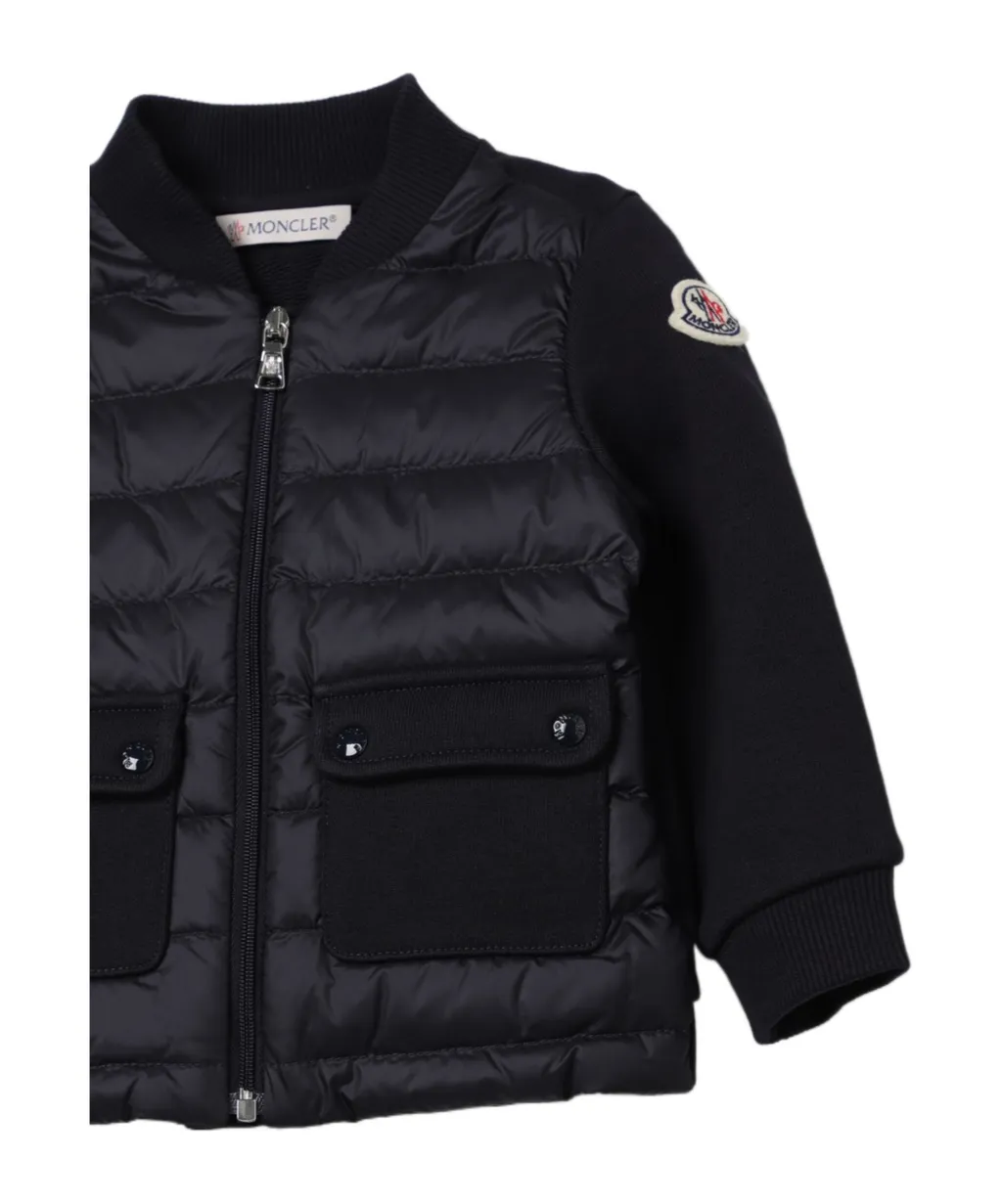 Logo-Patch Panelled Bomber Jacket