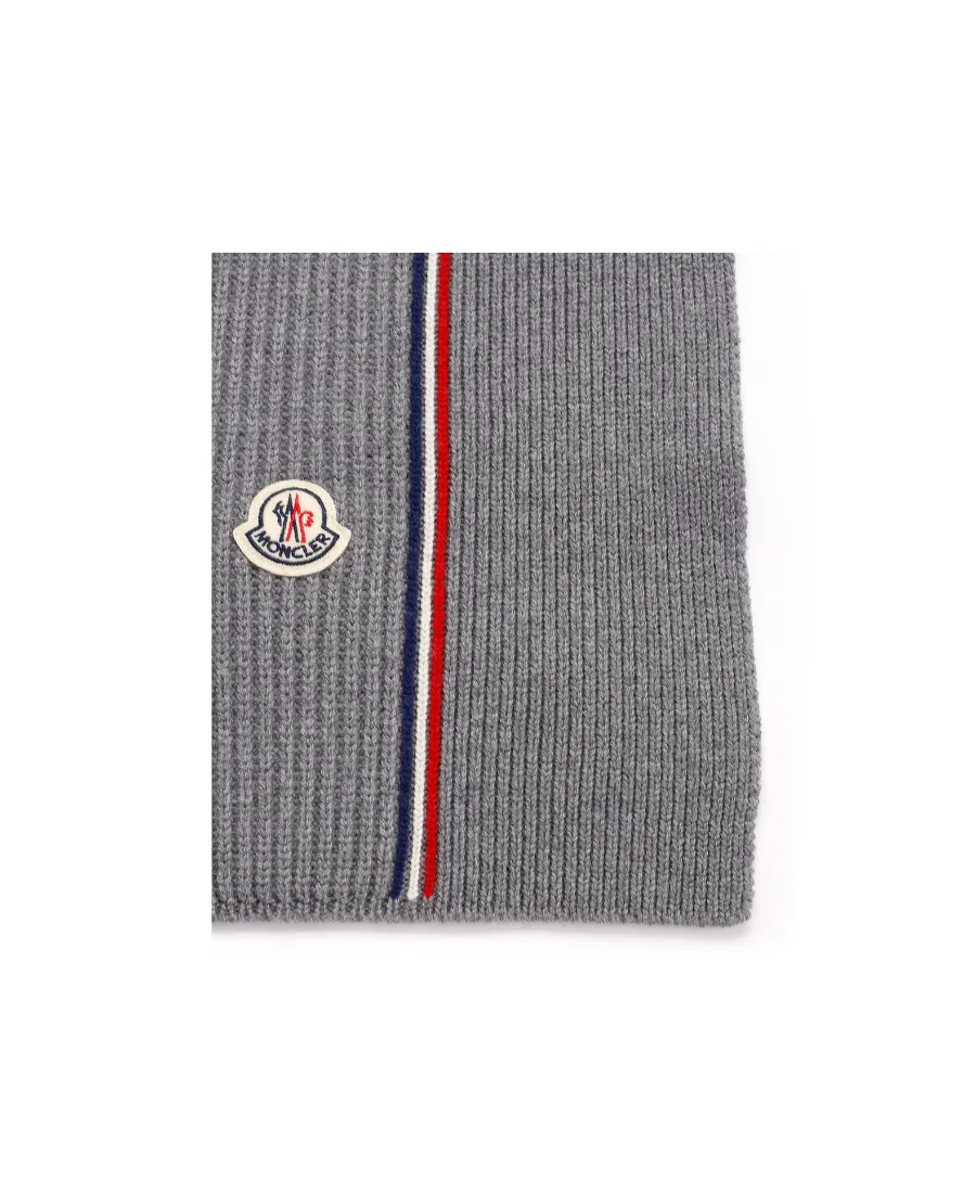 Logo-Appliqué Virgin-Wool Scarf