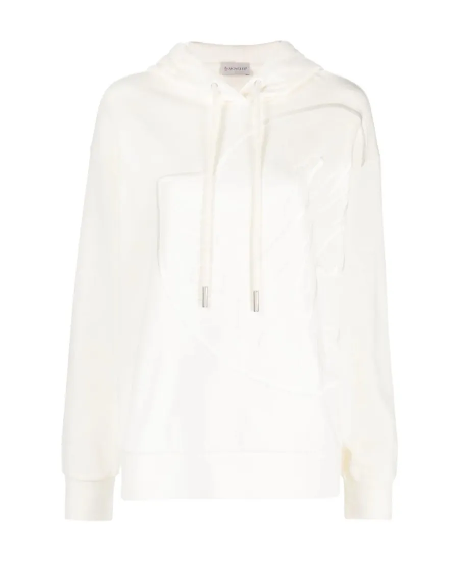 Logo Embroidered Drawstring Hoodie
