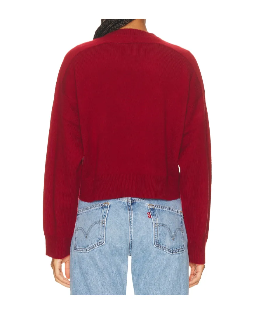 Long-Sleeved V-Neck Sweater