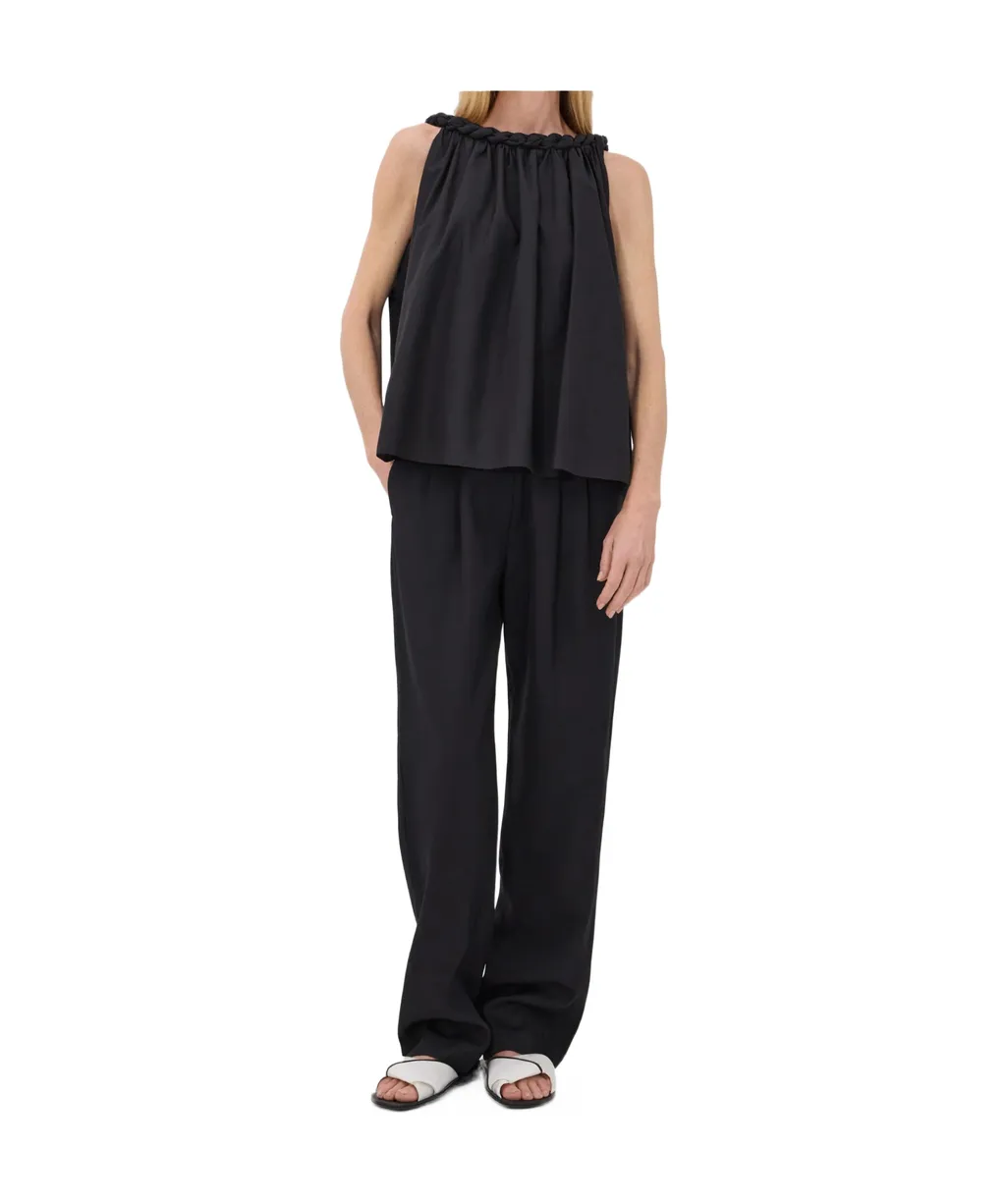 Garino Twisted-Neck Gathered Top