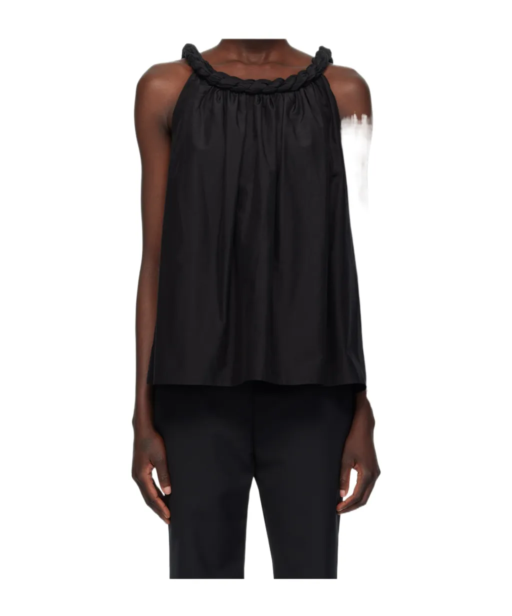 Garino Twisted-Neck Gathered Top