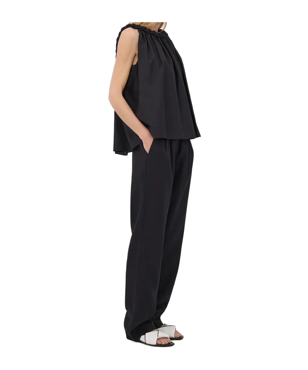 Garino Twisted-Neck Gathered Top