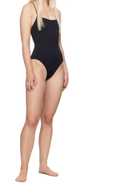 Stretch Plain Weave One-Piece Swimming Suit