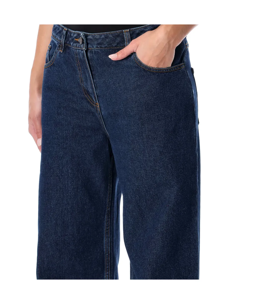 Button-Fastening Jeans
