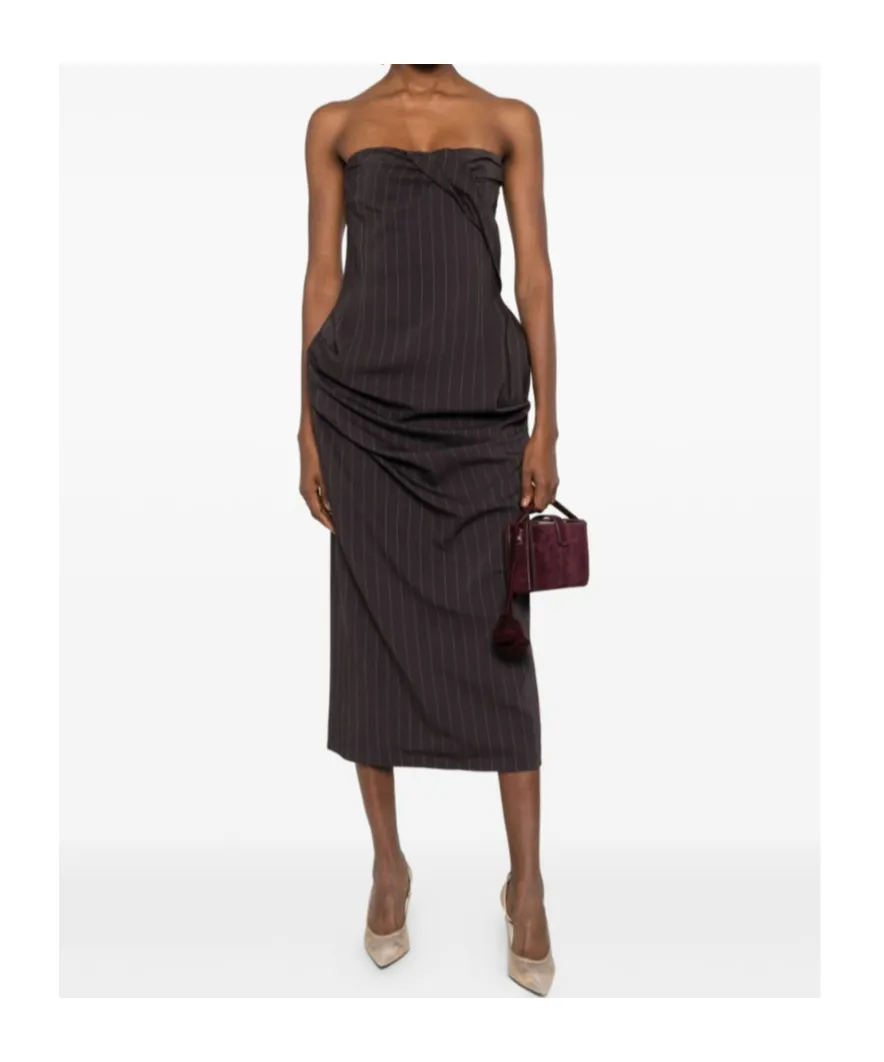 Strapless Draped Dress