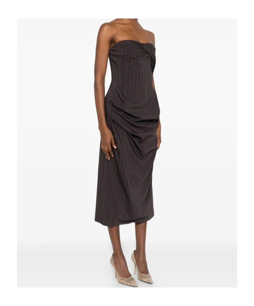 Strapless Draped Dress