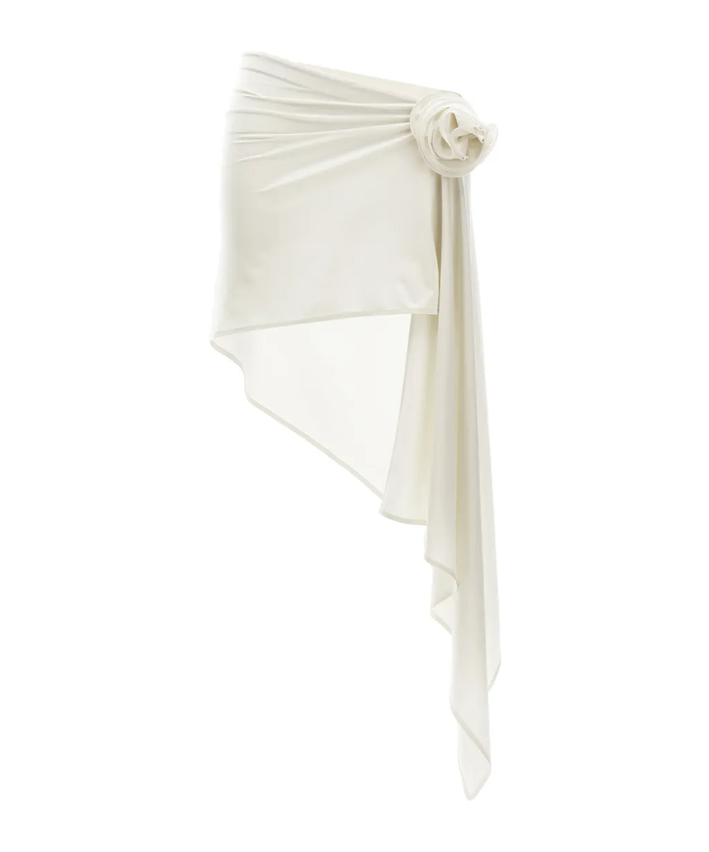 Asymmetric Draped Mini Skirt