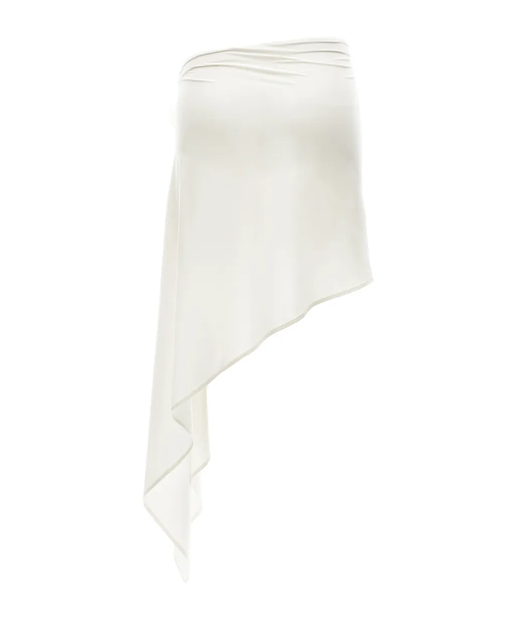 Asymmetric Draped Mini Skirt