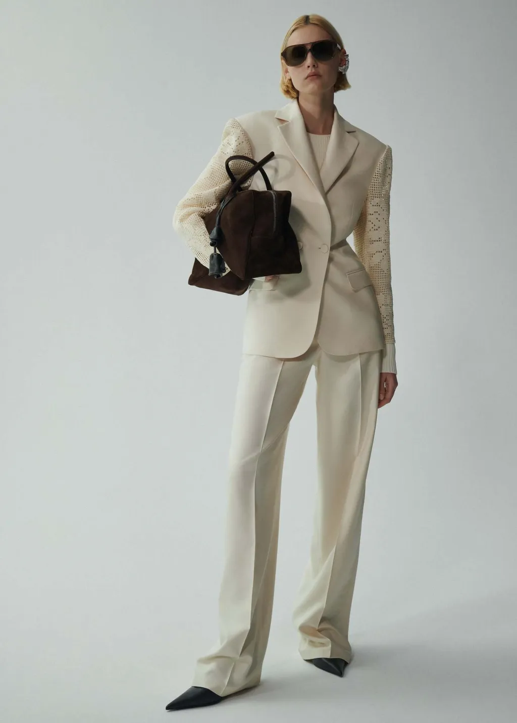 Silk Wide-Leg Pants