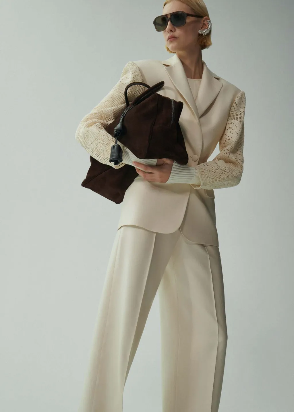 Silk Wide-Leg Pants
