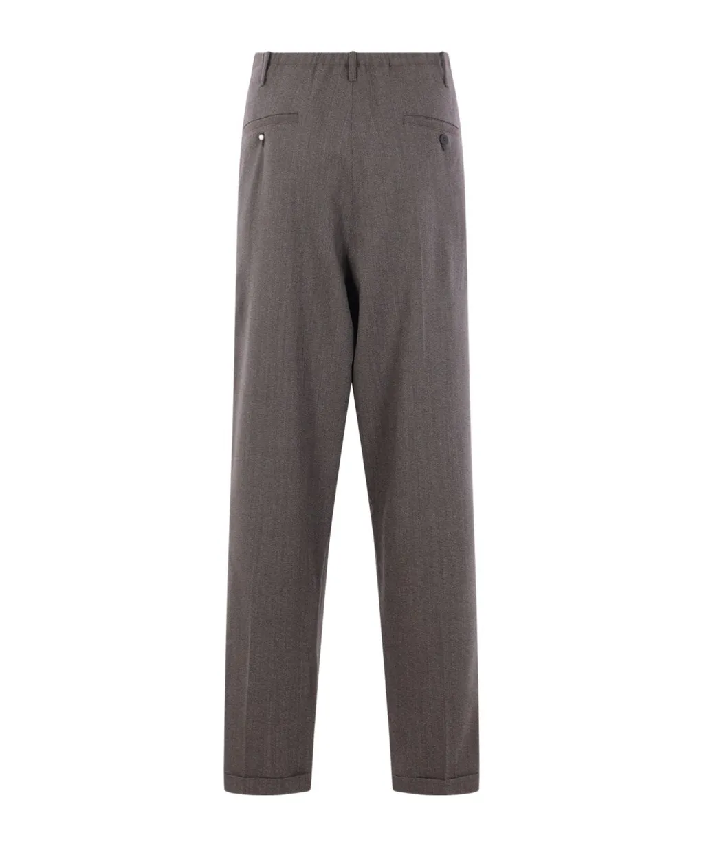 Pleated Wool-Blend Pants