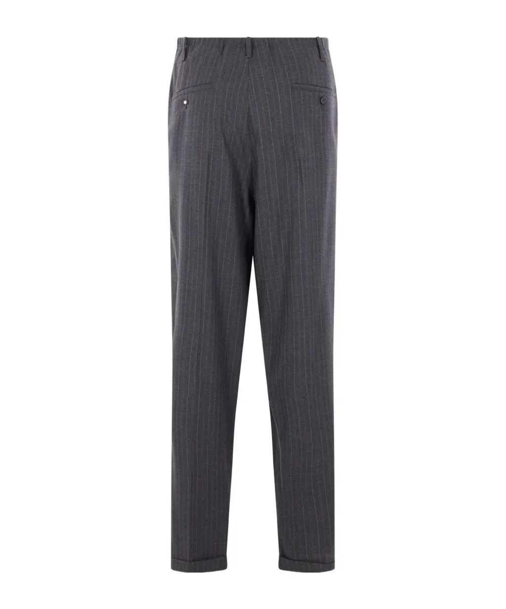 Pinstripe Pleated Pants