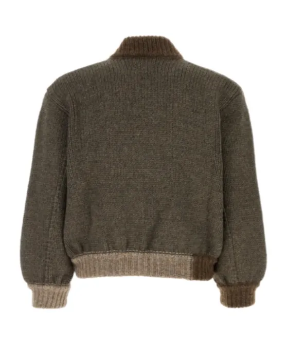 Zip-Up Mohair Cardigan