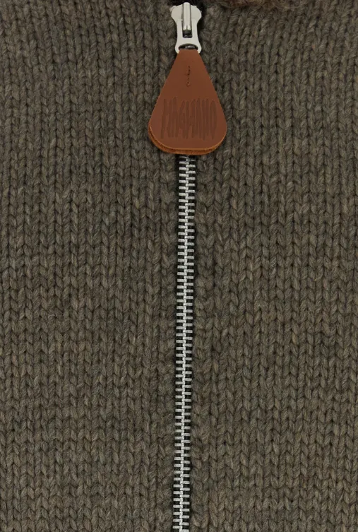 Zip-Up Mohair Cardigan